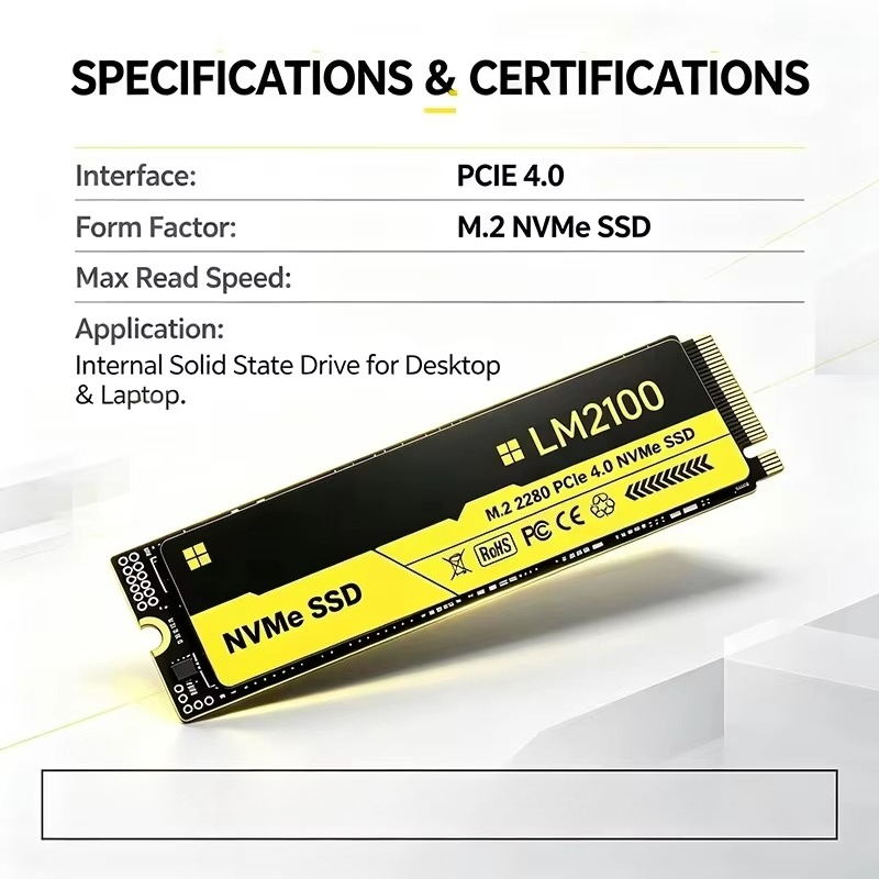ฮาร์ดดิสก์ SSD รุ่นใหม่ LM2100 - M.2 Nvme 4Tb Pcie 4.0 Ssd บทวิจารณ์และราคา