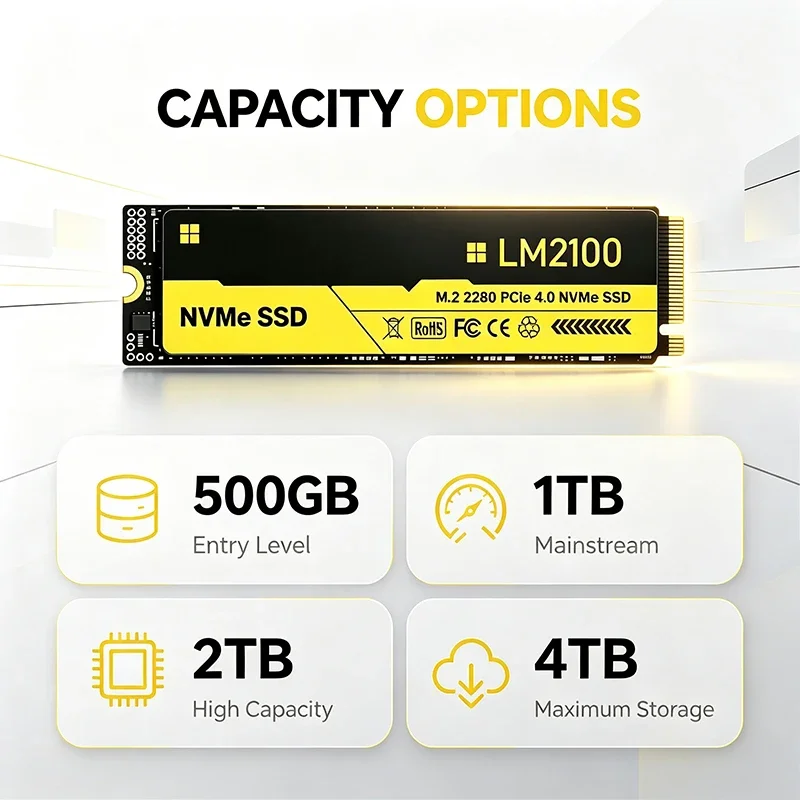 ฮาร์ดดิสก์ SSD รุ่นใหม่ LM2100 - M.2 Nvme 4Tb Pcie 4.0 Ssd บทวิจารณ์และราคา