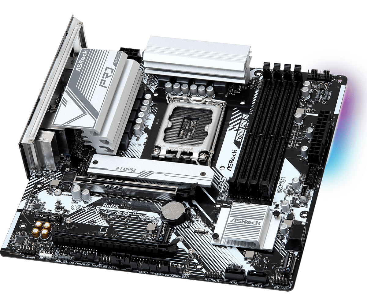 เมนบอร์ด ASRock B760M Pro RS ร - Lga 1700 Ddr5 Itx Motherboard บทวิจารณ์และราคา
