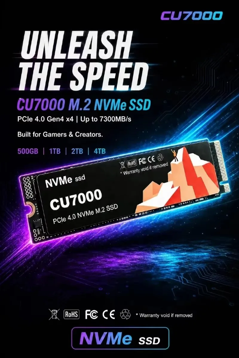 CU7000 SSD M.2 NVMe ไดรฟ์โซลิด - M.2 Nvme 4Tb Pcie 4.0 Ssd บทวิจารณ์และราคา