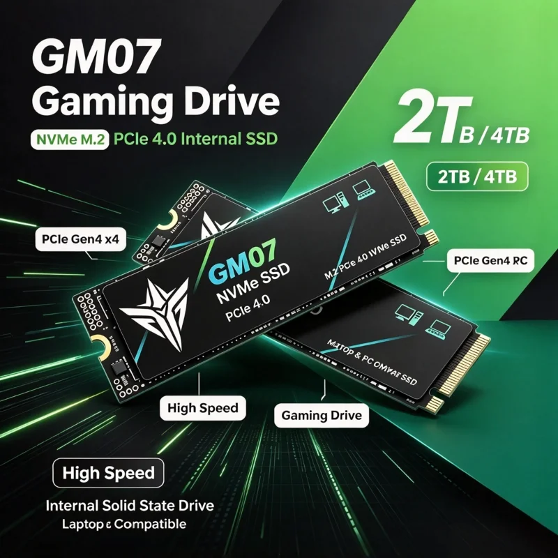 ฮาร์ดดิสก์ SSD รุ่นใหม่ GM07 M - M.2 Nvme 4Tb Pcie 4.0 Ssd บทวิจารณ์และราคา