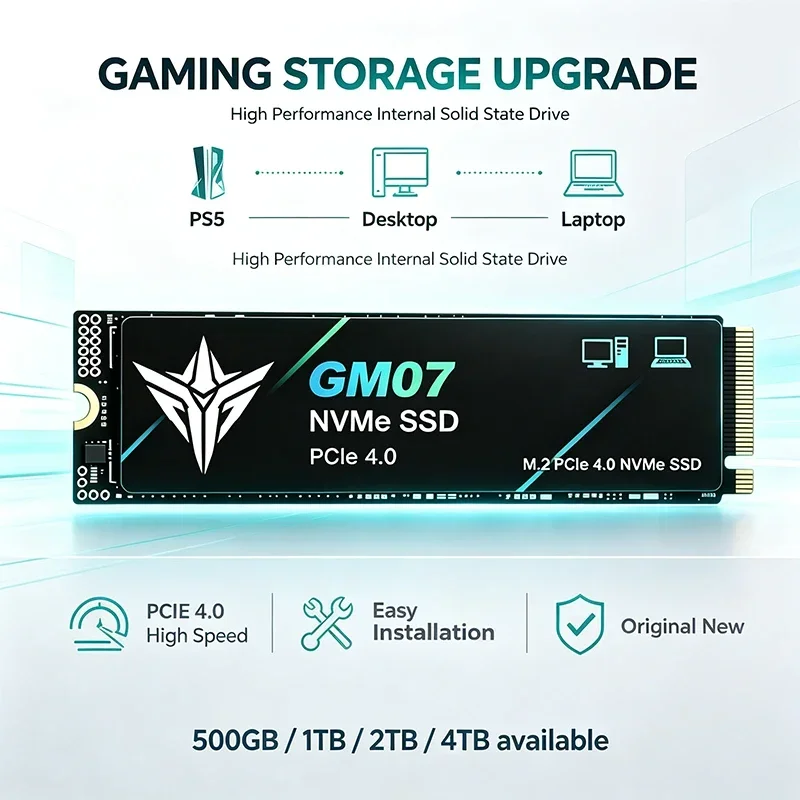 ฮาร์ดดิสก์ SSD รุ่นใหม่ GM07 M - M.2 Nvme 4Tb Pcie 4.0 Ssd บทวิจารณ์และราคา